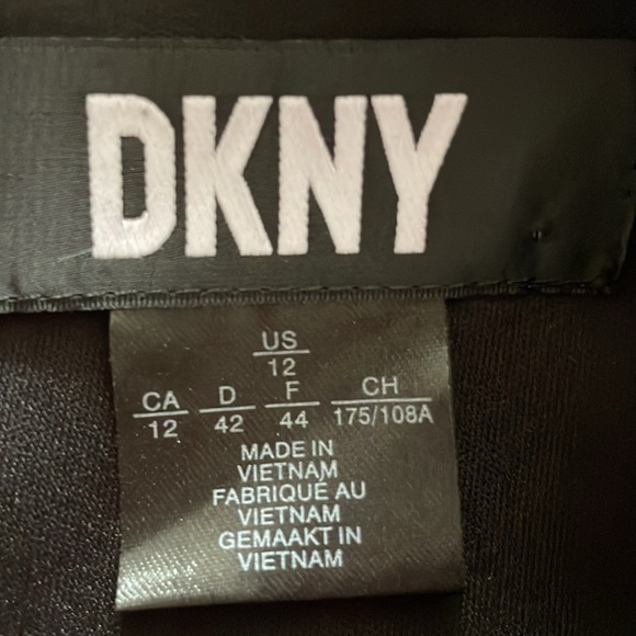 DKNY Metallic Faux-Wrap Sheath Dress sz 12 - Picture 2 of 12